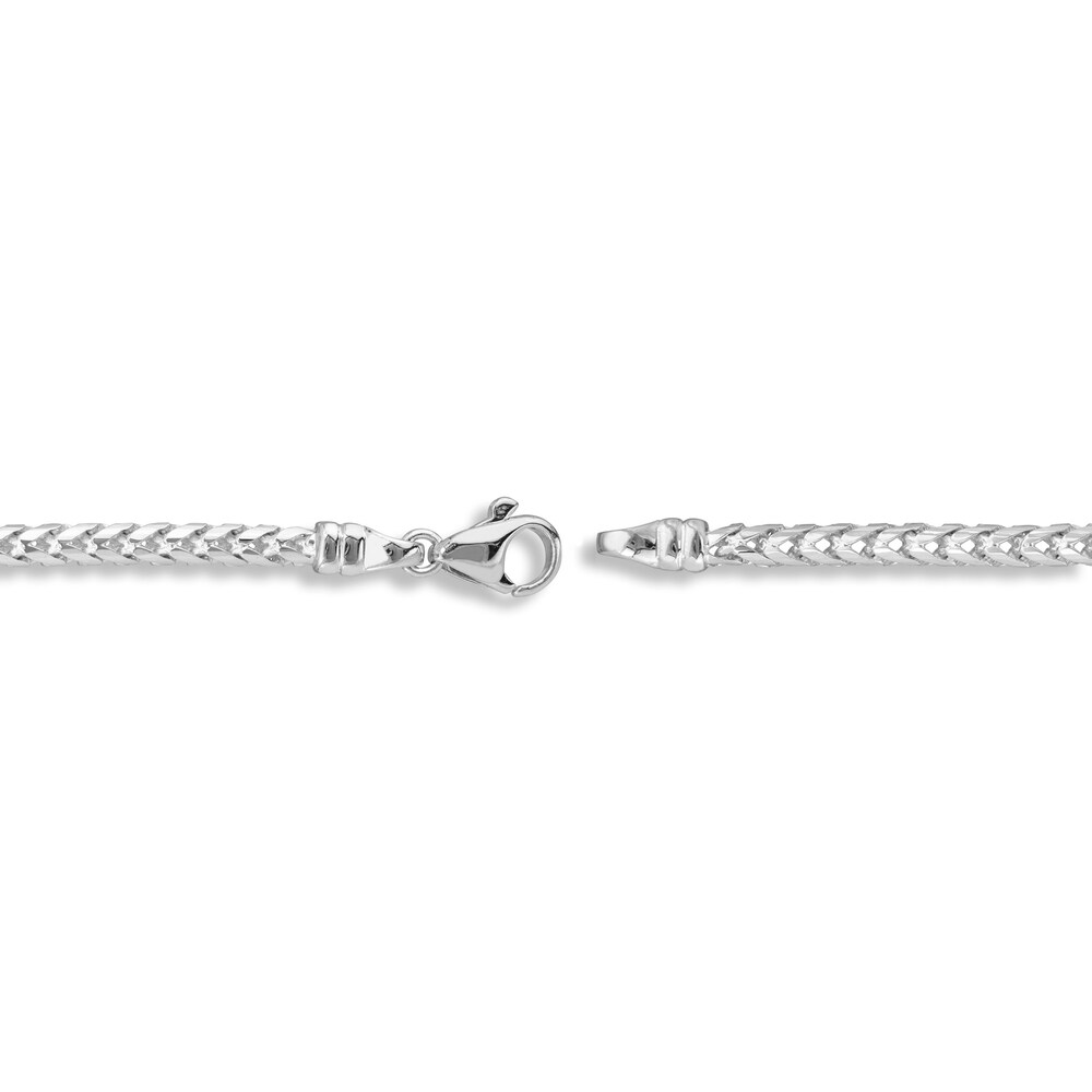 Round 3.6mm Franco Chain Bracelet 14K White Gold 8.5\" gAoseuYO