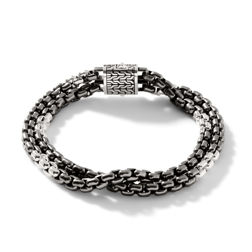 John Hardy Classic 2-Row Bracelet Black Rhodium/Sterling Silver gYXZ2ywF