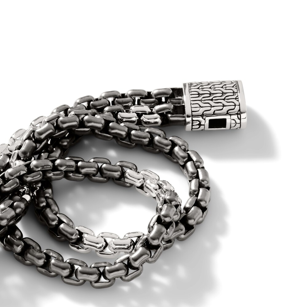 John Hardy Classic 2-Row Bracelet Black Rhodium/Sterling Silver gYXZ2ywF