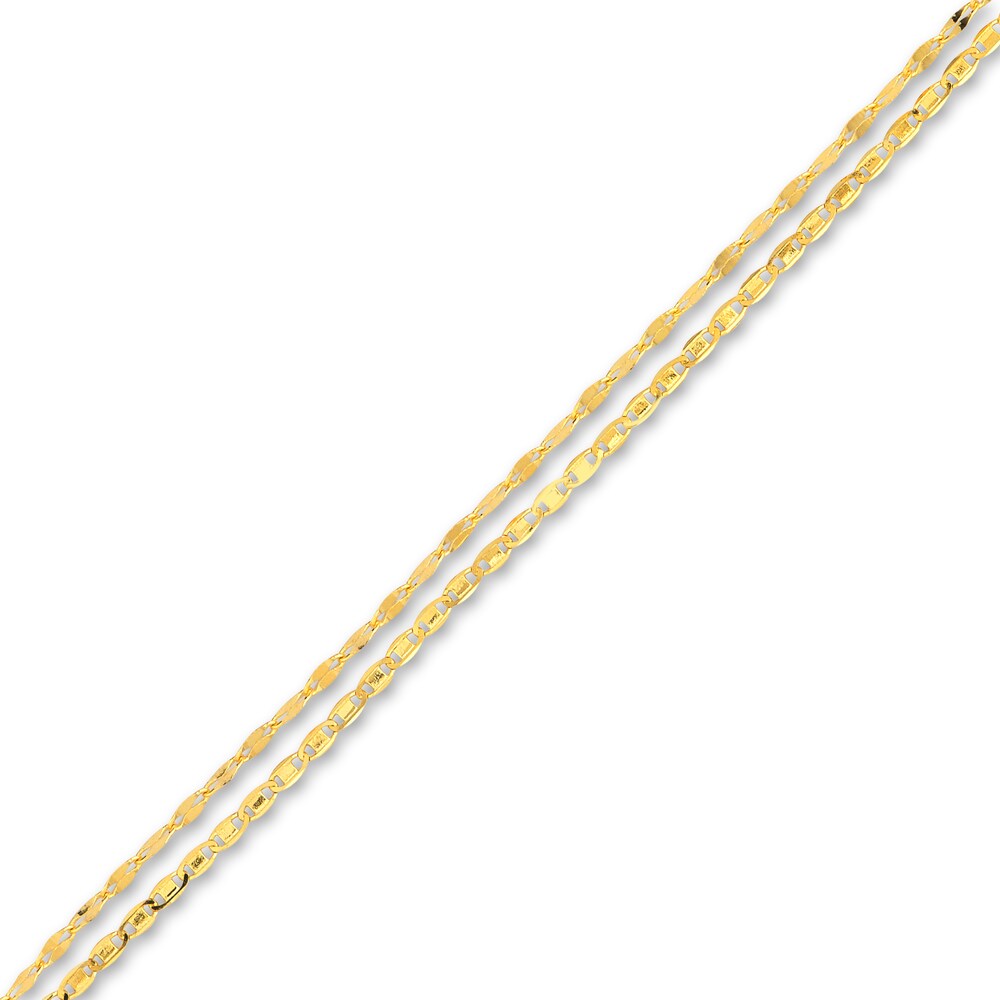 Mixed Chain Bracelet 14K Yellow Gold 7.5\" Adj. hOp4103l