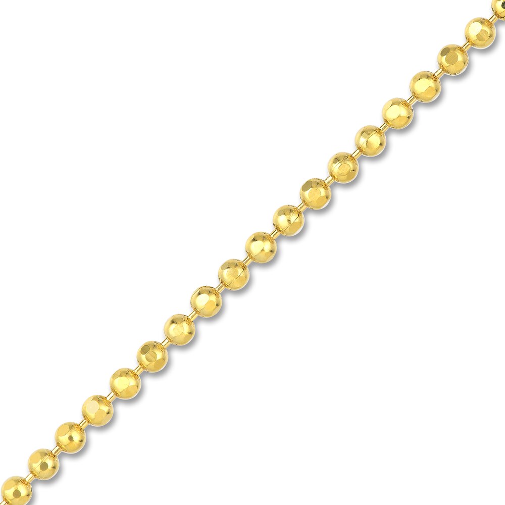 Bead, Paperclip & Mirror Chain Bracelet Set 14K Yellow Gold 7.25\" hTcXTi2c