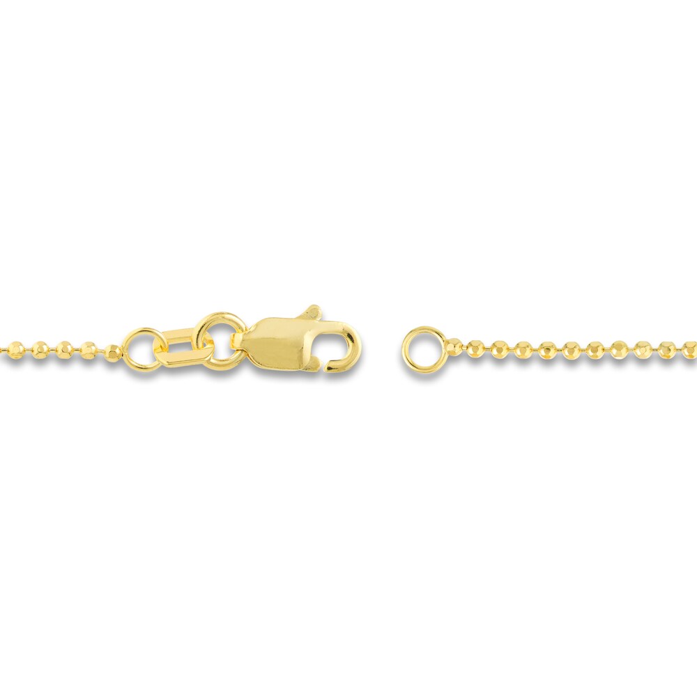 Bead, Paperclip & Mirror Chain Bracelet Set 14K Yellow Gold 7.25\" hTcXTi2c