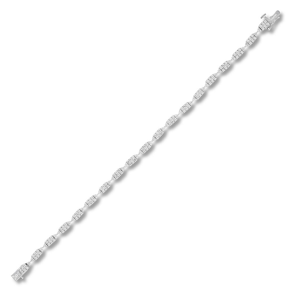 Diamond Bracelet 2 carats tw Round 14K White Gold iRF2iMps