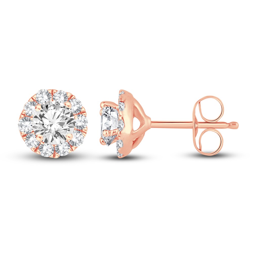 Diamond Stud Earrings 1/4 ct tw Round 14K Rose Gold izZAGfZ5