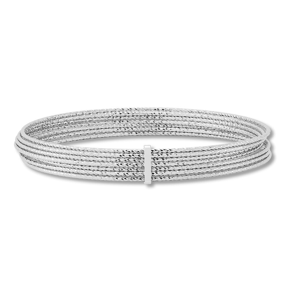 Seven-Row Slip-on Bangle Sterling Silver k73dqn2s