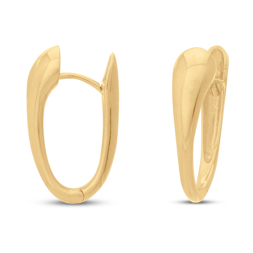 Teardrop Huggie Earrings 14K Yellow Gold k9P09P83