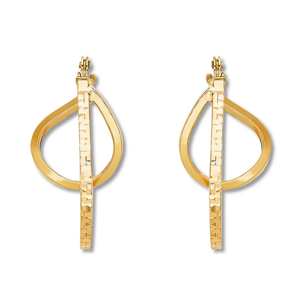 Orb Hoop Earrings 14K Yellow Gold kXp4KFRF