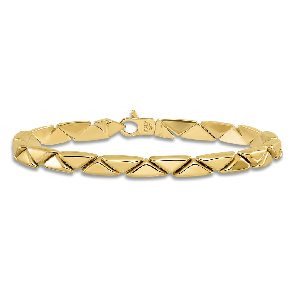 High-Polish Stampato Bracelet 14K Yellow Gold 7.5\" kZu9veVn