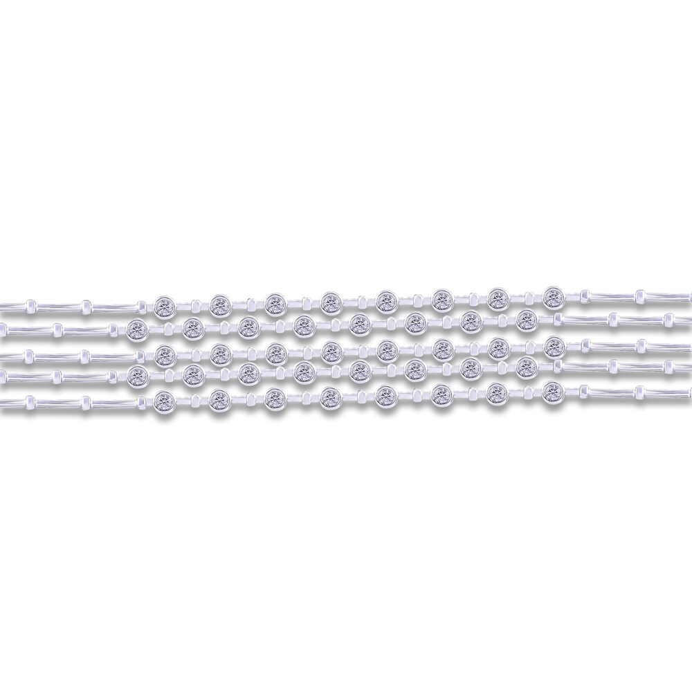 Diamond Tennis Bracelet 1-1/2 ct tw Round 14K White Gold 7\" kcx0NB0x