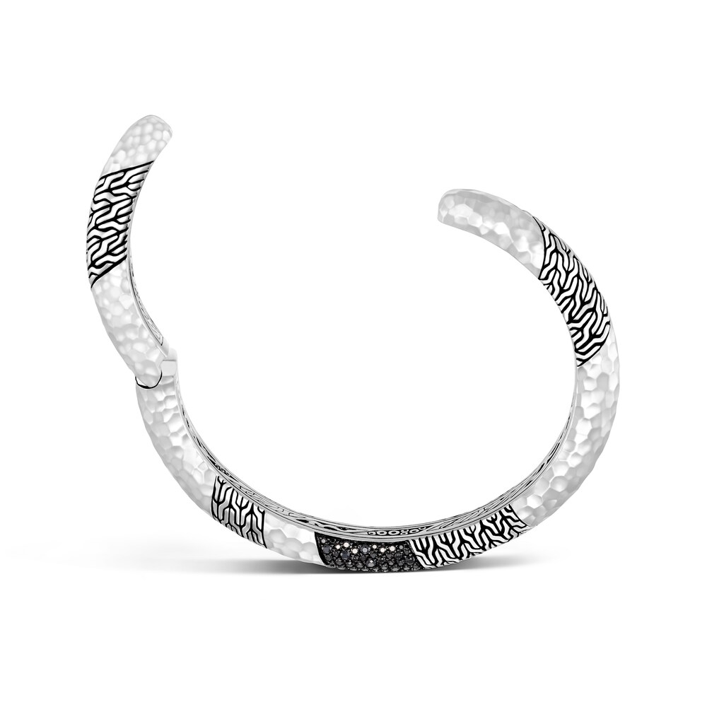 John Hardy Classic Chain 6.5MM Kick Cuff, Hammered Silver, Gems, Medium kpaDEHRR