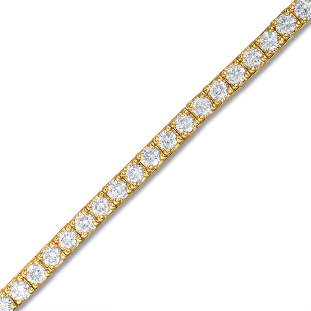 Lab-Created Diamond Tennis Bracelet 3 ct tw Round 14K Yellow Gold kurCUcGw