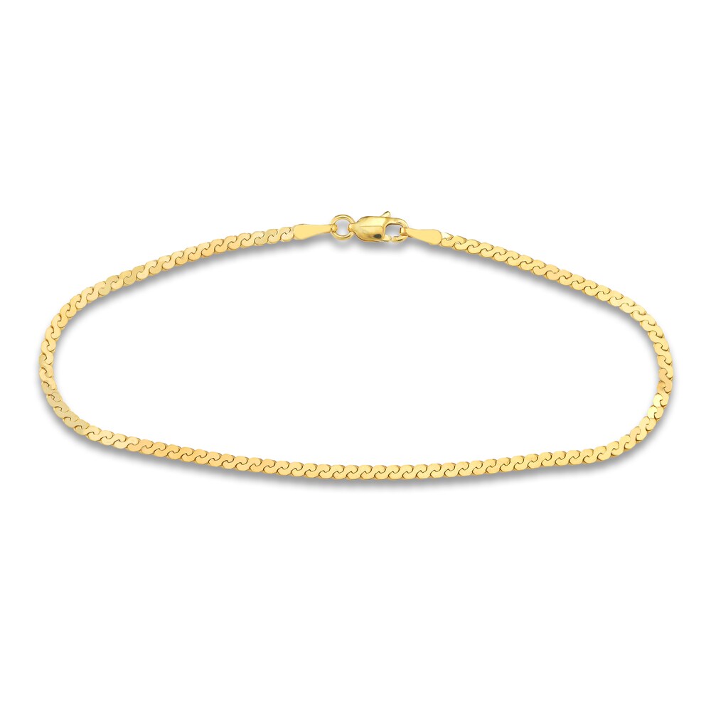 Mariner & Serpentine Chain Bracelet Set 14K Yellow Gold 7.5\" kvLDcsaW