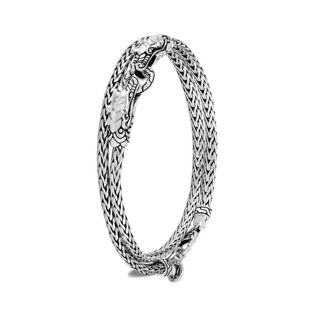 John Hardy Legends Naga 3.5MM Double Wrap Bracelet in Silver, Medium l2b2kEj2