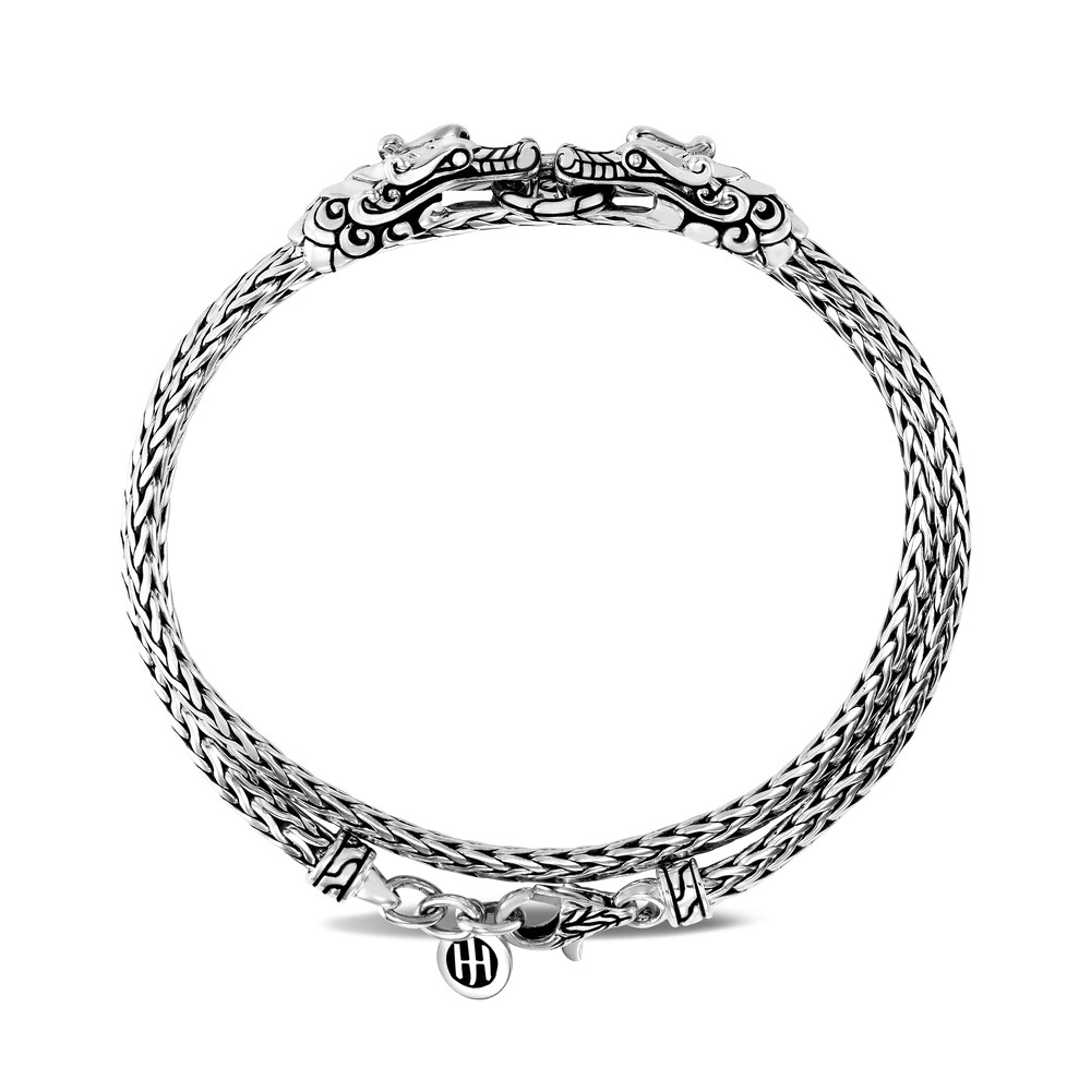 John Hardy Legends Naga 3.5MM Double Wrap Bracelet in Silver, Medium l2b2kEj2