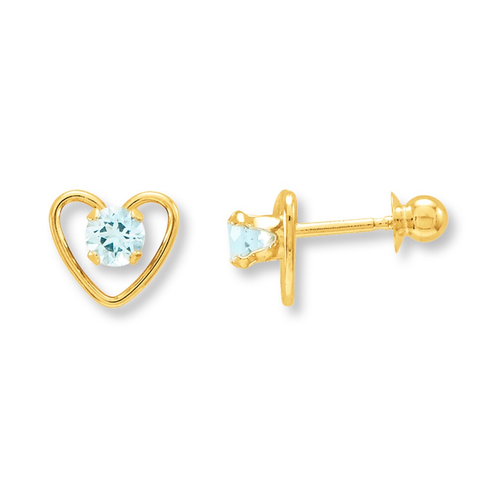 Aquamarine Earrings 14K Yellow Gold lmgZdE4E