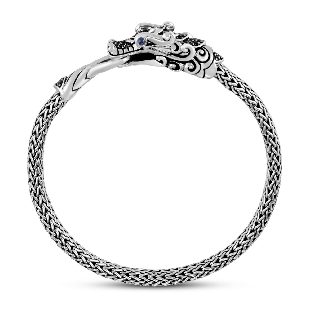 John Hardy Legends Naga Bracelet Black Sapphire Sterling Silver mlJ1V2vk