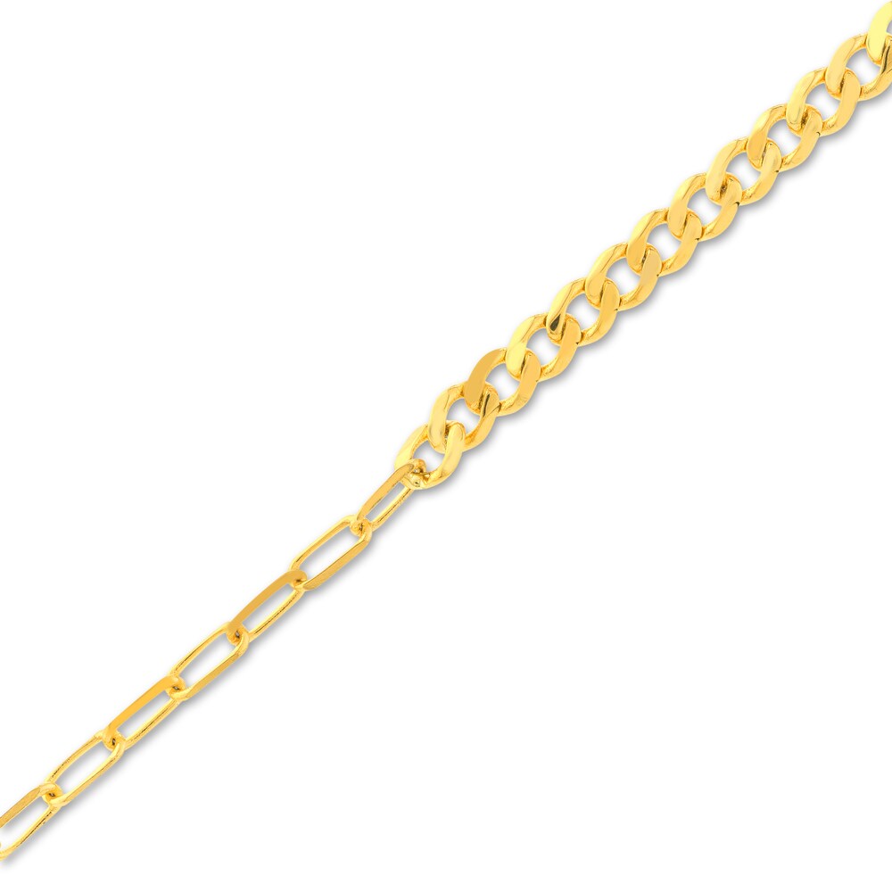 Paperclip/Curb Bracelet 14K Yellow Gold 7.5\" mqEauTV0