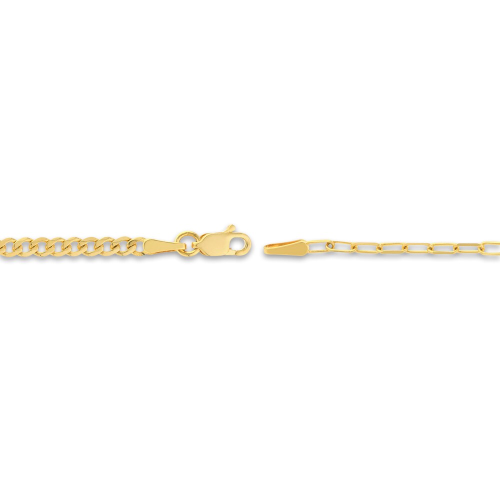 Paperclip/Curb Bracelet 14K Yellow Gold 7.5\" mqEauTV0