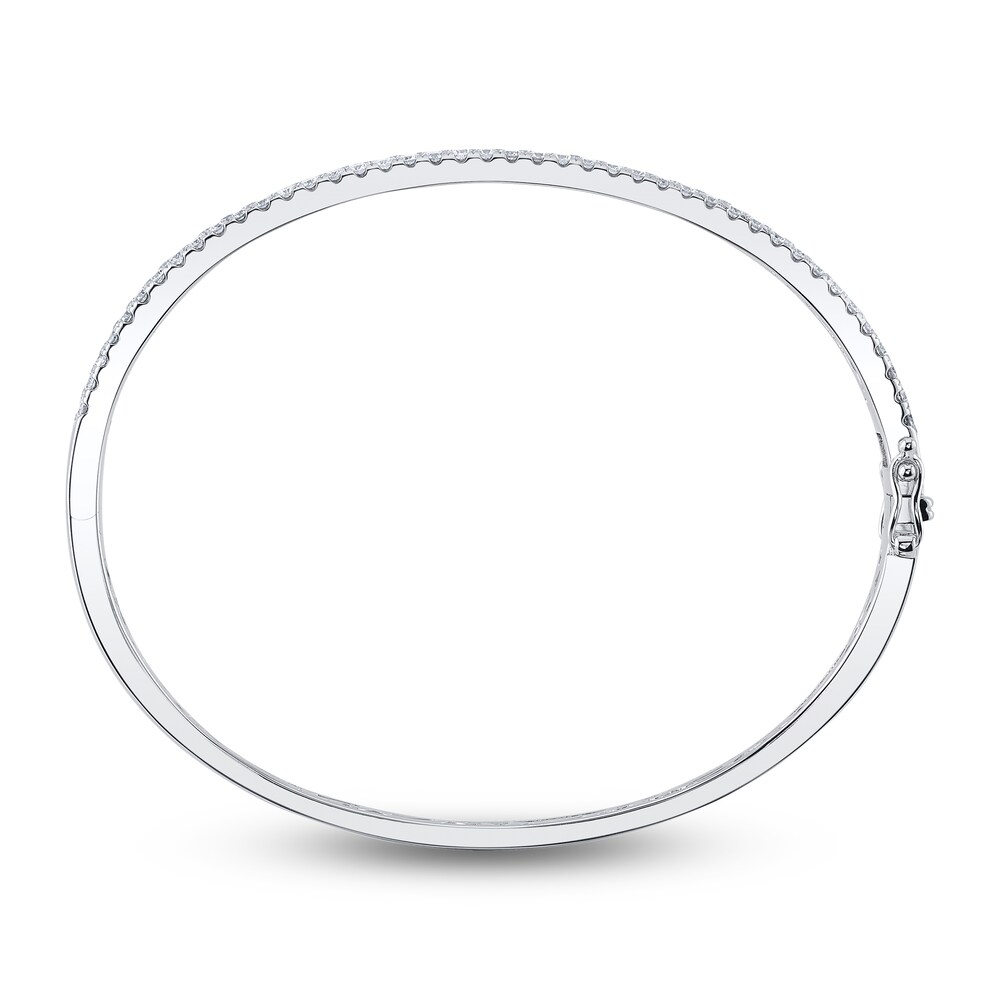 Shy Creation Diamond Pave Bangle Bracelet 2-1/5 ct tw Round 14K White Gold SC55010777V2ZS n0egB8Zz