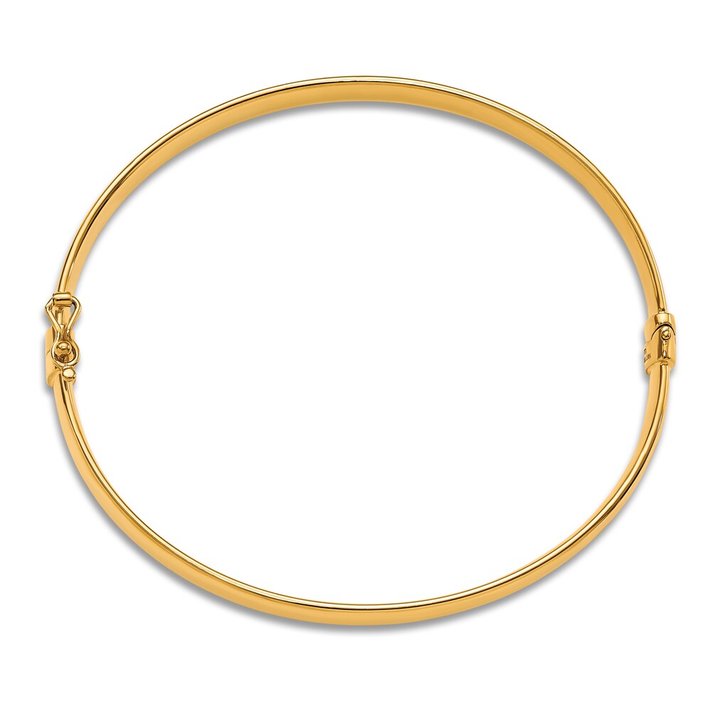 High-Polish Bangle Bracelet 10K Yellow Gold 7\" nV4GOJC0