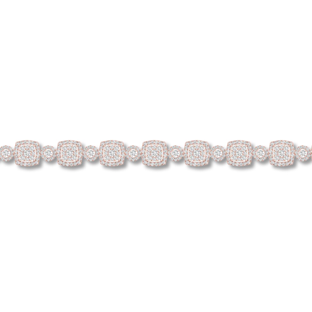 Diamond Bracelet 4 ct tw Round 10K Rose Gold non7mSvG