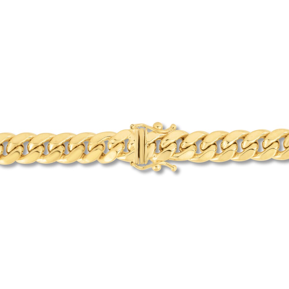 Miami Cuban Link Bracelet 14K Yellow Gold 8.5\" nuhC8HTo