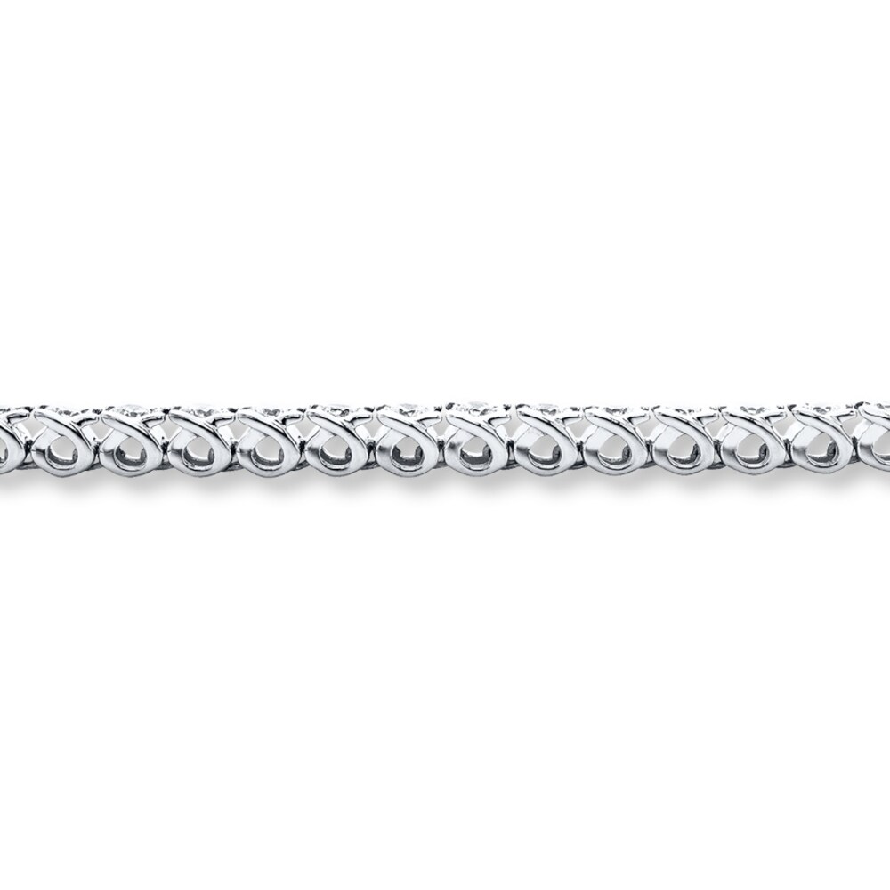 Diamond Bracelet 2 ct tw Round-cut 14K White Gold nwVkZZmX