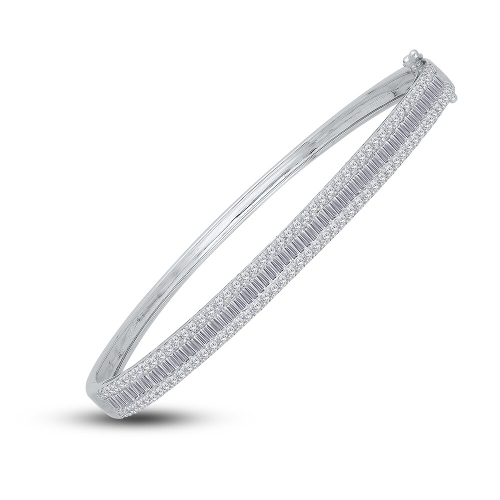 Kallati Diamond Bangle Bracelet 1-1/2 ct tw Round 14K White Gold o261Uxku