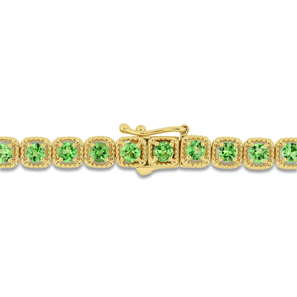 Natural Tsavorite Garnet Tennis Bracelet 14K Yellow Gold 7\" oHrONell