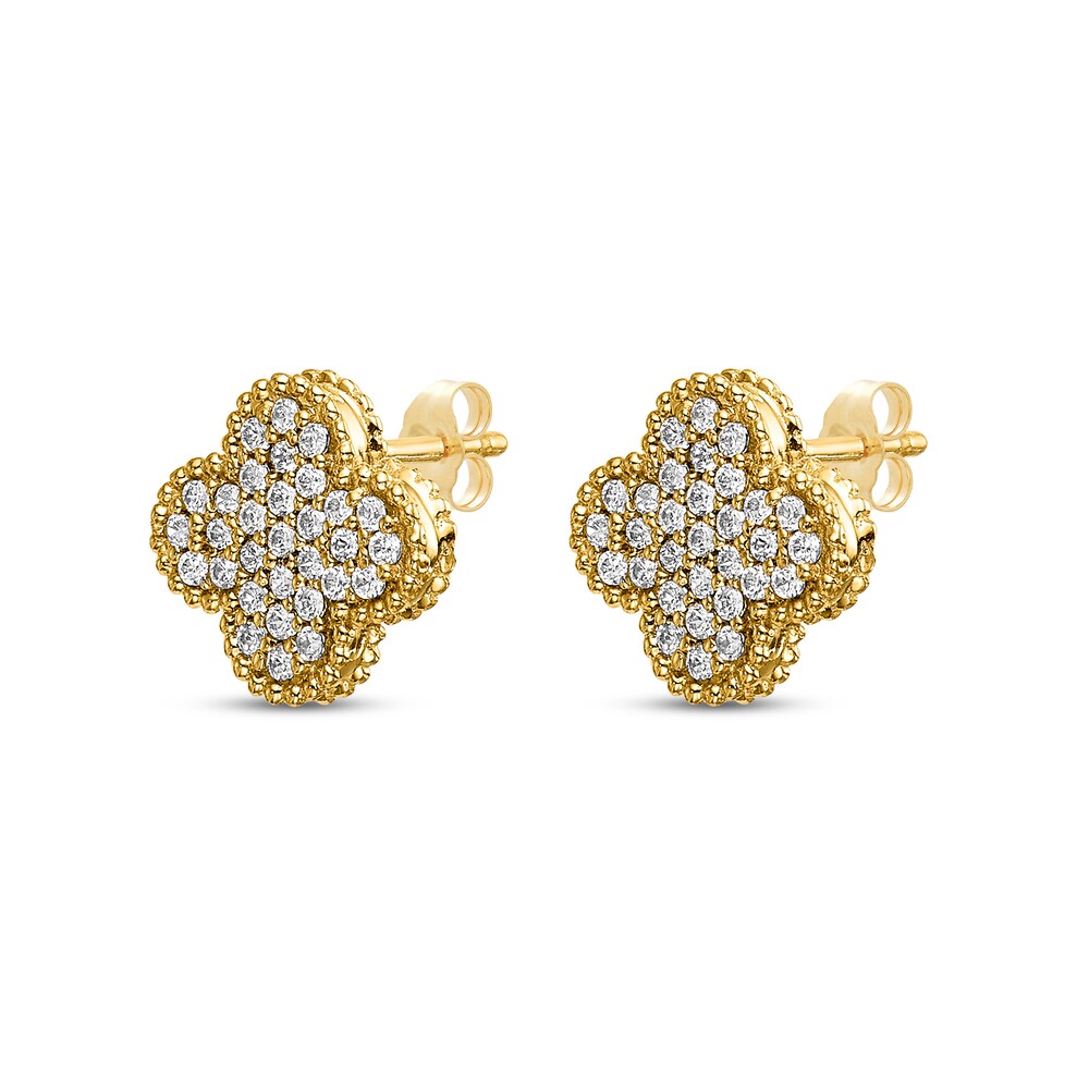 Diamond Stud Earrings 1/3 ct tw Round 14K Yellow Gold oWRz1arY