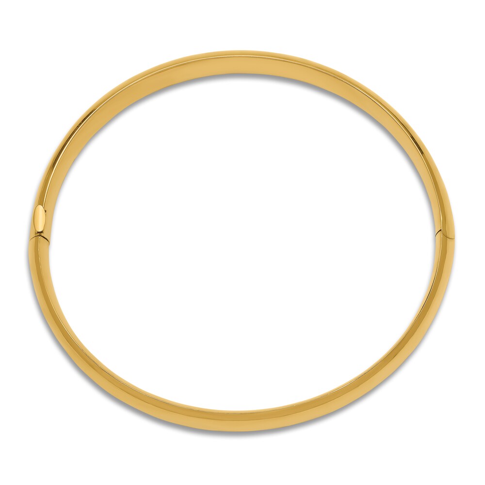 High-Polish Bangle Bracelet 14K Yellow Gold 7\" ovPVVVX4