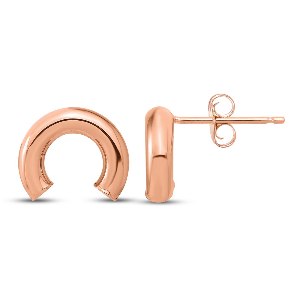 Tube Stud Earrings 14K Rose Gold pux9rlNg [pux9rlNg]