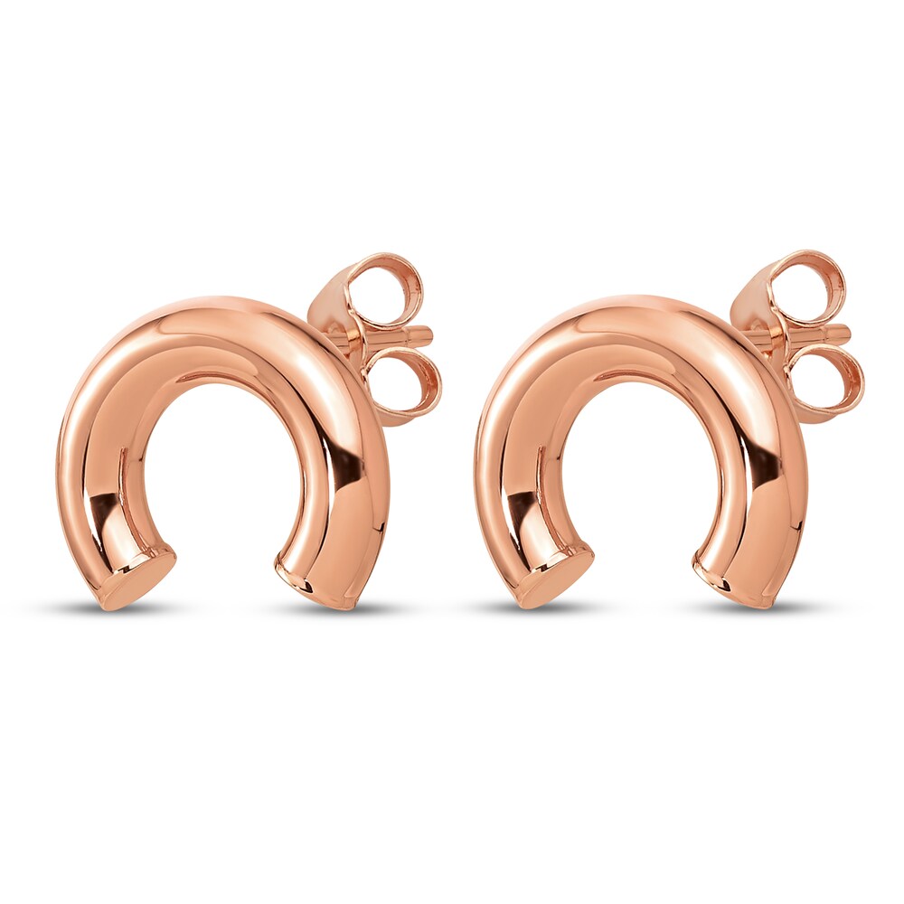 Tube Stud Earrings 14K Rose Gold pux9rlNg