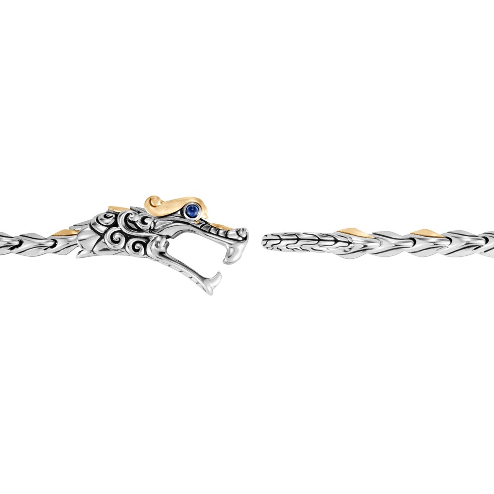 John Hardy Legends Naga Double Bracelet Natural Blue Sapphire 18K Yellow Gold/Sterling Silver - Medium q7fH1opm