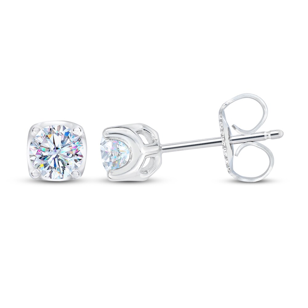 THE LEO First Light Diamond Solitaire Stud Earrings 1/4 ct tw Round 14K White Gold (I1/I) qhxwKiZ3