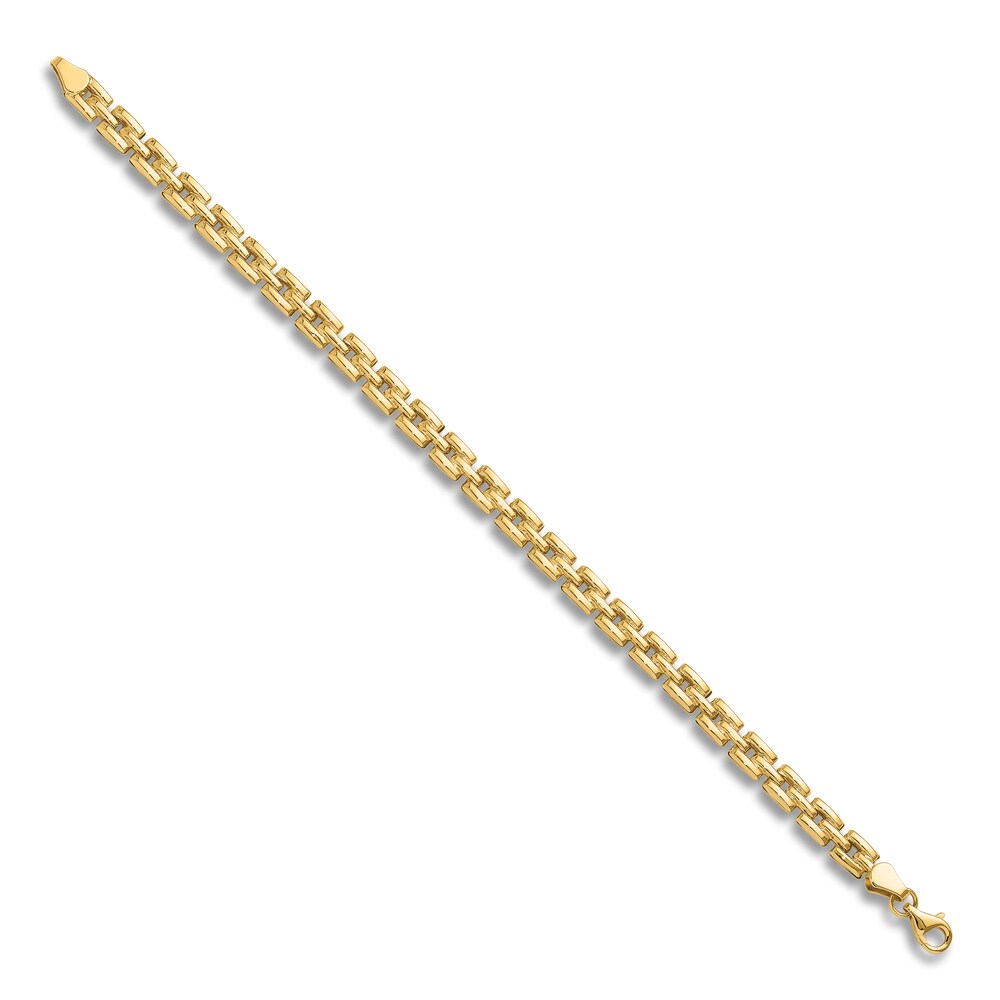 High-Polish Link Bracelet 14K Yellow Gold 7.5\" qo3GjqPf