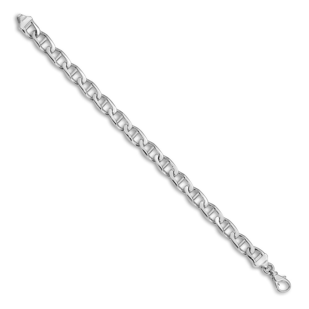 Men\'s Anchor Link Bracelet 14K White Gold 9.0mm 8\" qtFosMWf