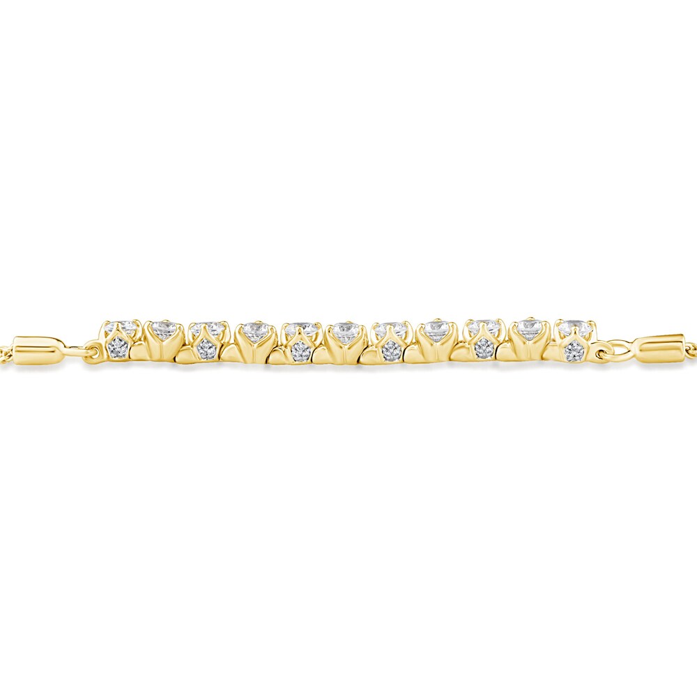 Diamond Bolo Bracelet 1 ct tw Round 14K Yellow Gold rARl2qZF