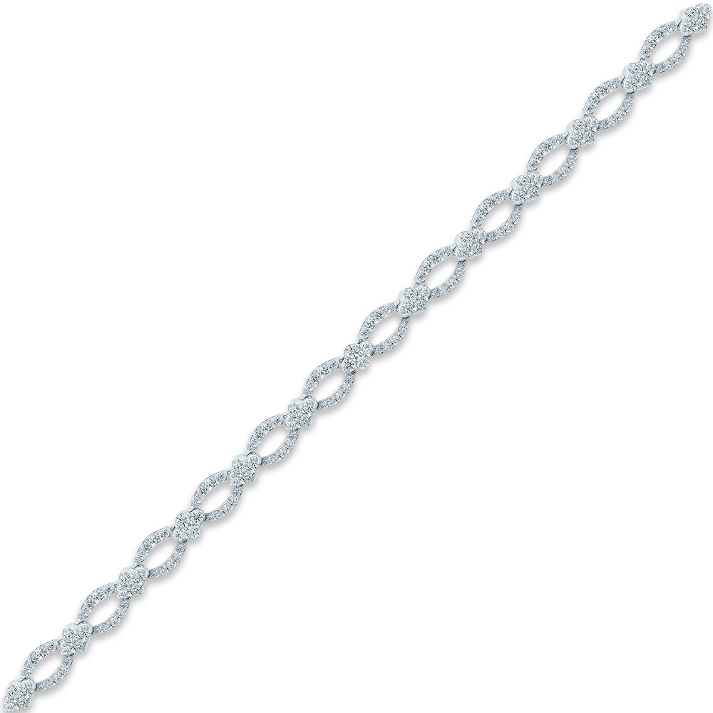 Pnina Tornai Diamond Bracelet 2 ct tw Round 14K White Gold rKv1ltD8