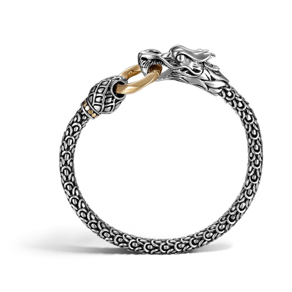 John Hardy Legends Naga 6MM Station Bracelet in Silver and 18K Gold, Medium t3jsHmIw