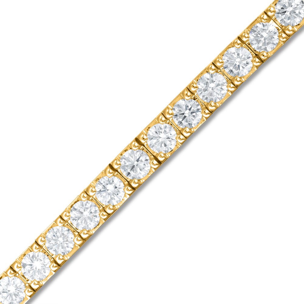 Lab-Created Diamond Tennis Bracelet 8 ct tw Round 14K Yellow Gold tA5XzHXc