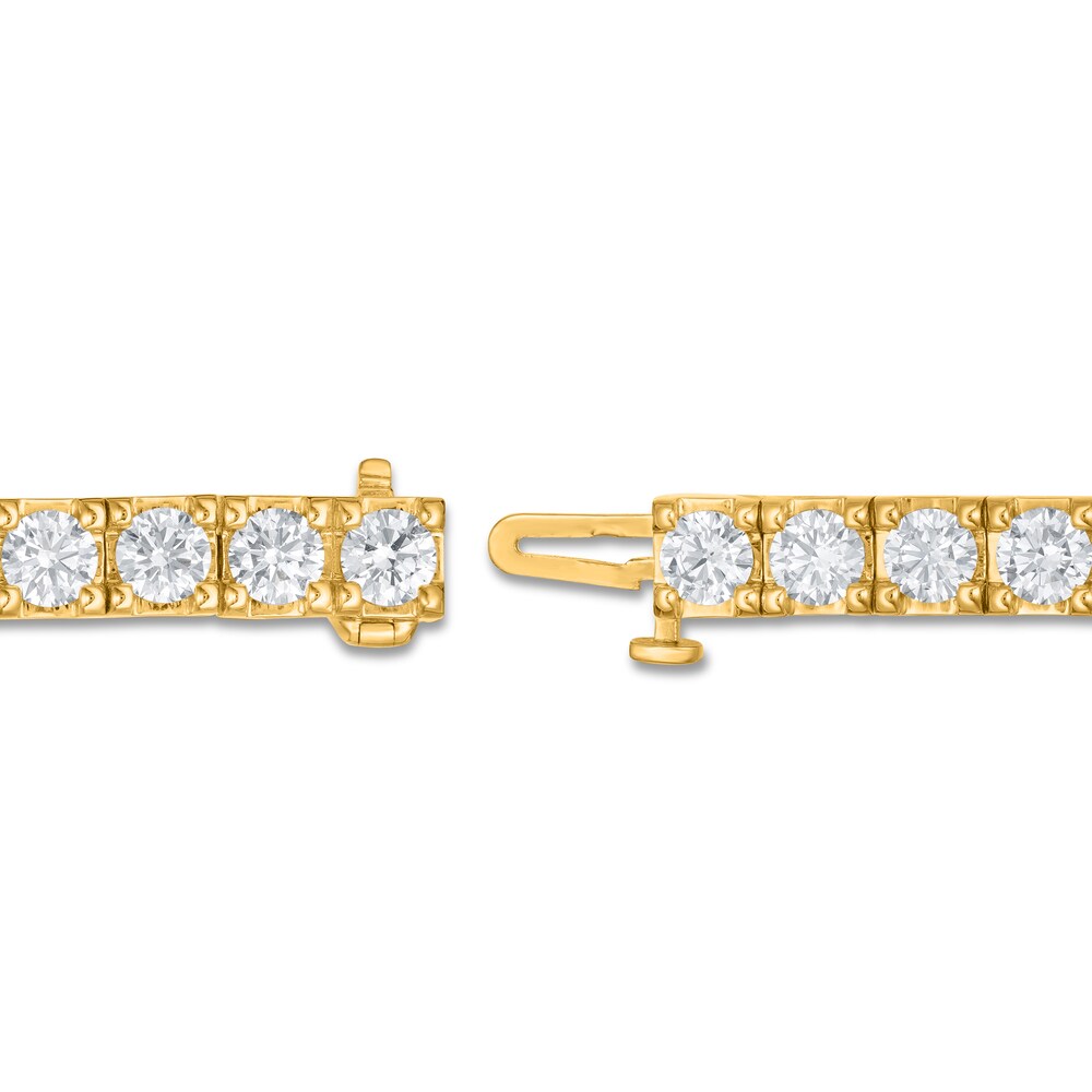 Lab-Created Diamond Tennis Bracelet 8 ct tw Round 14K Yellow Gold tA5XzHXc