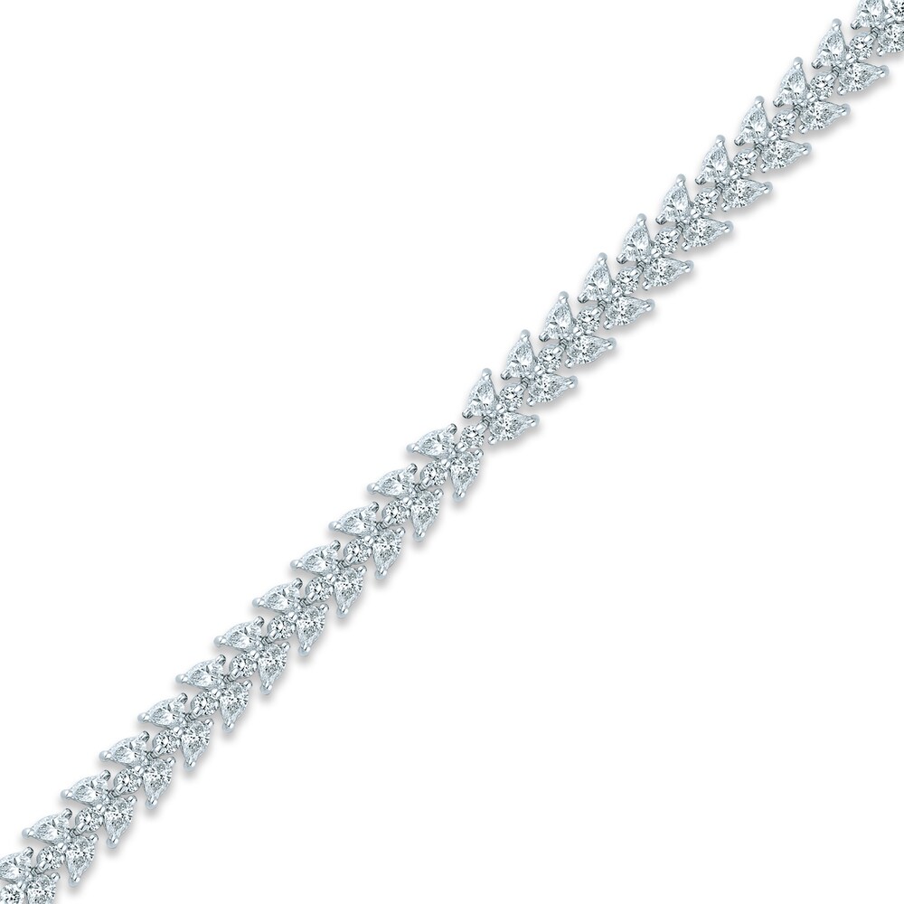 Pnina Tornai Diamond Bracelet 5 ct tw Round/Pear-shaped 14K White Gold tvW4Iojj