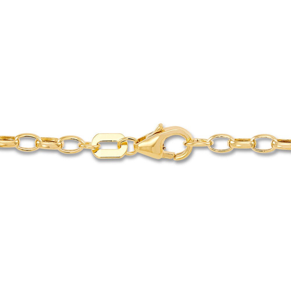 Heart Charm Bracelet 10K Yellow Gold 7.25\" Length txE1RJW8