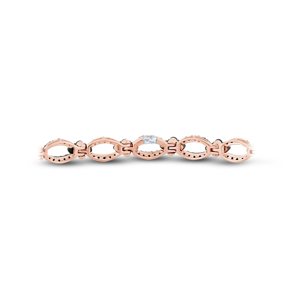 Pnina Tornai Black Diamond Bracelet 2-1/4 ct tw Round 14K Rose Gold 7\" u9Y6295A