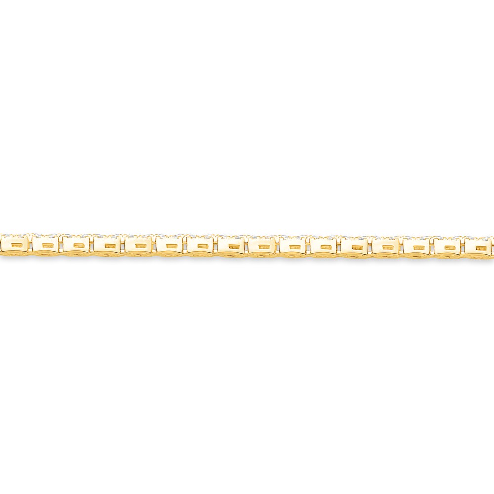 Diamond Bracelet 2 ct tw Round 14K Yellow Gold uW46BLfu