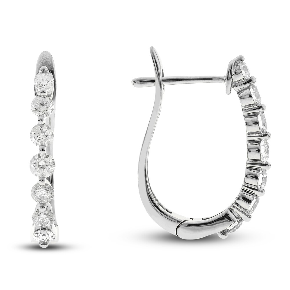 Diamond Earrings 7/8 ct tw Round 14K White Gold v082V6JH