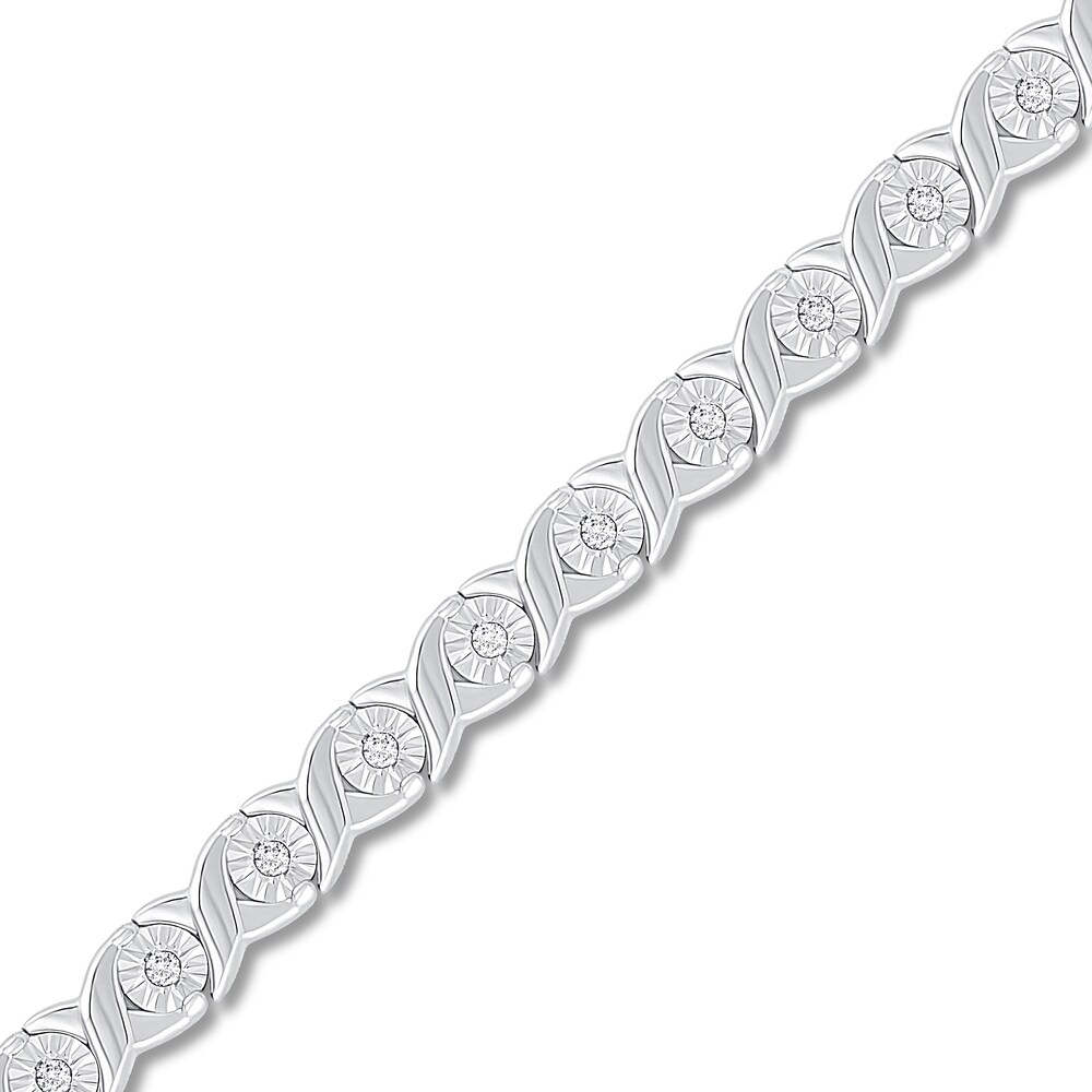 Diamond Bracelet 1/3 ct tw Round-cut Sterling Silver v1w0w2n7