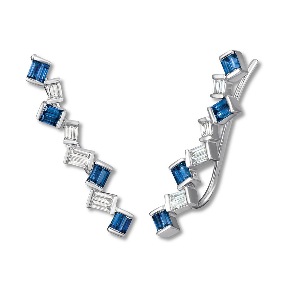 Le Vian Sapphire Earrings 1/5 ct w Diamonds 14K Vanilla Gold vuY82U99 [vuY82U99]