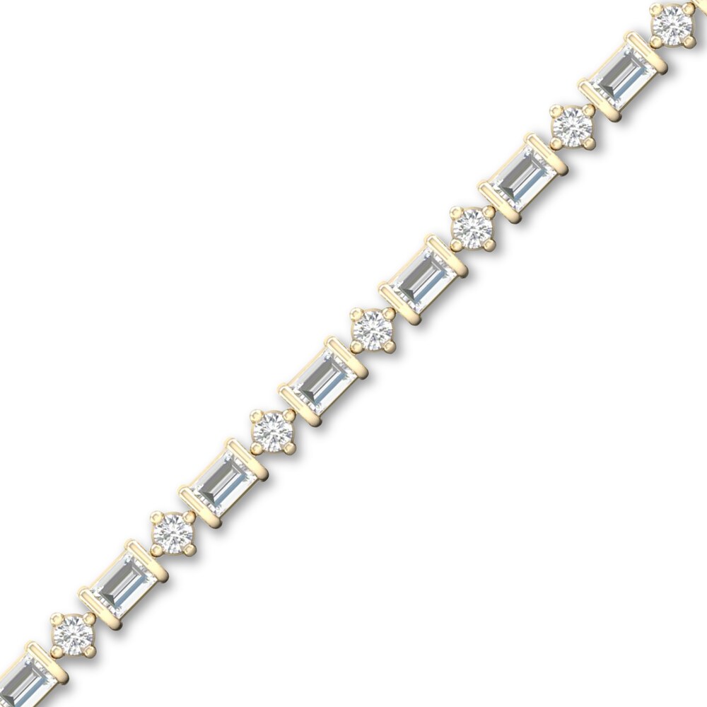 Diamond Bracelet 1 ct tw Round 14K Yellow Gold wKa1cH01